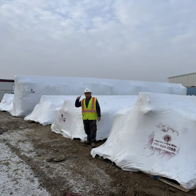 Shrink Wrap Construction Material pallets